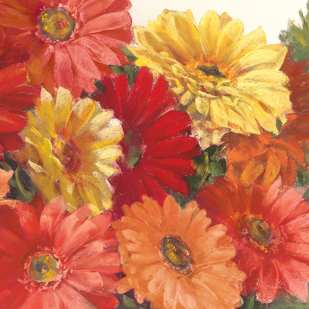 Wall Art Painting id:762697, Name: Bountiful Gerberas Square II, Artist: Rowan, Carol