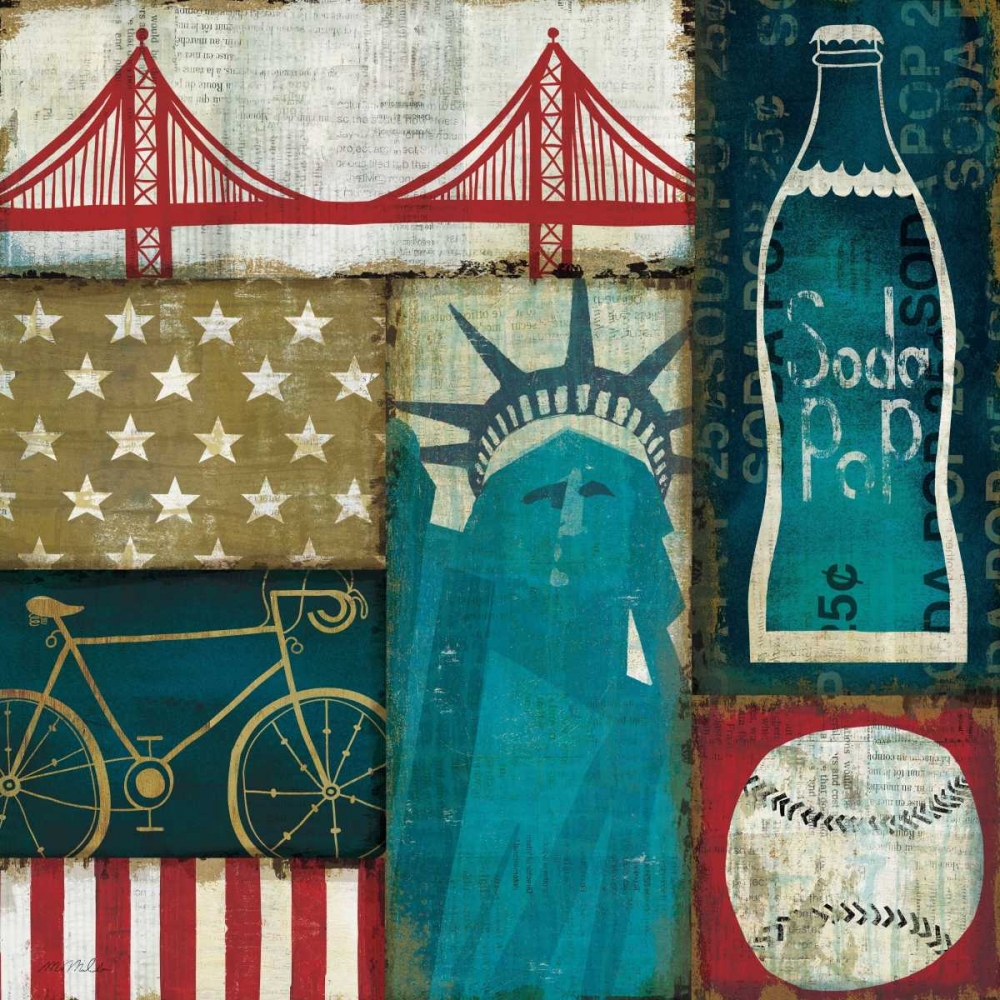 Wall Art Painting id:17669, Name: American Pop I, Artist: Mullan, Michael