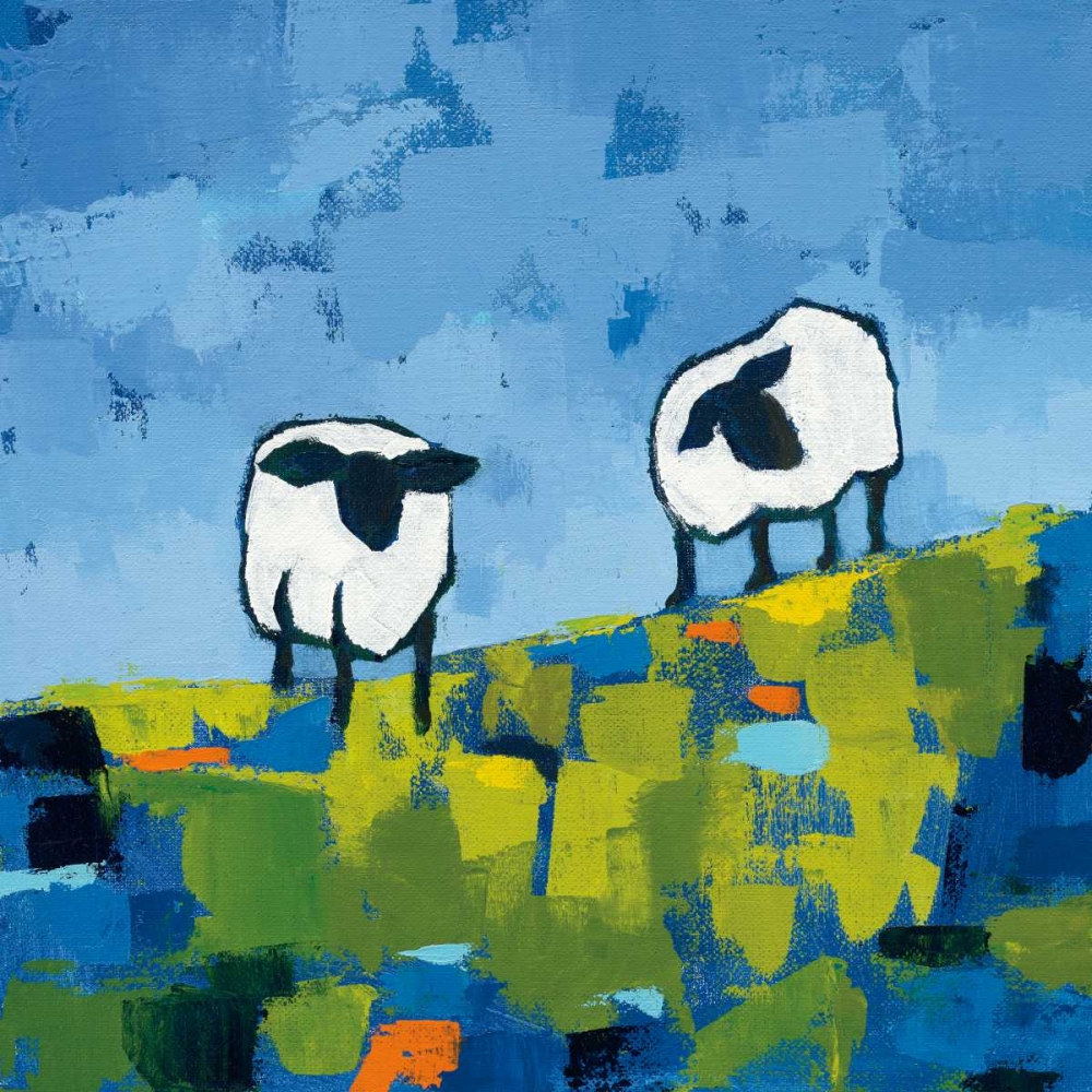 Wall Art Painting id:149188, Name: Two Sheep, Artist: Adams, Phyllis