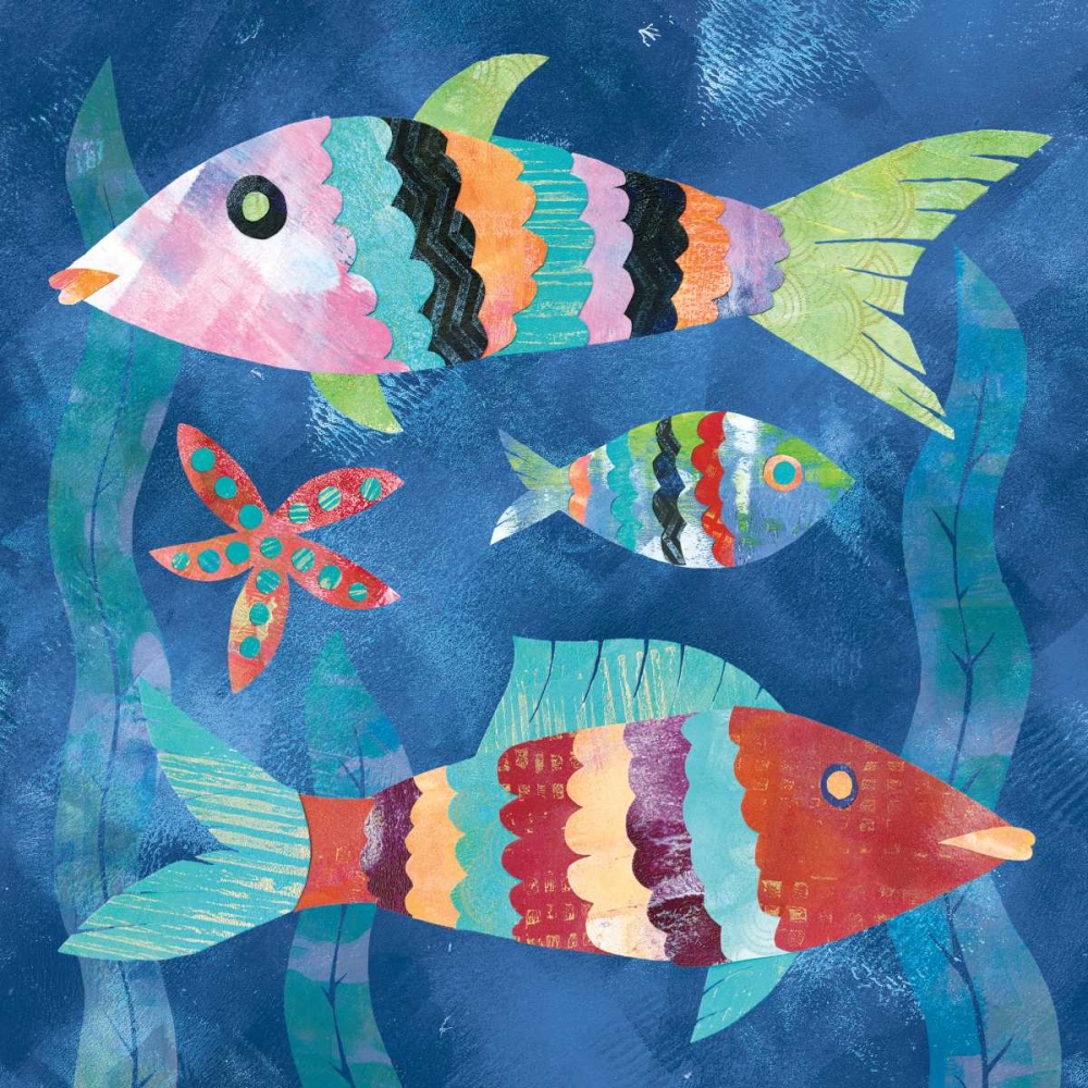 Wall art: Boho Reef Fish I, by Wild Apple Portfolio