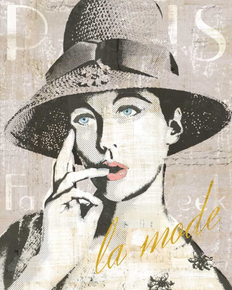 Wall art: Fashion Week Paris Halftone IV, by Schlabach, Sue