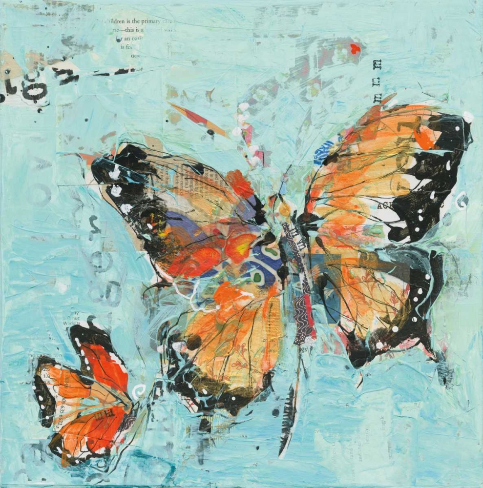 Wall Art Painting id:137600, Name: Monarch II Light Blue, Artist: Day, Kellie