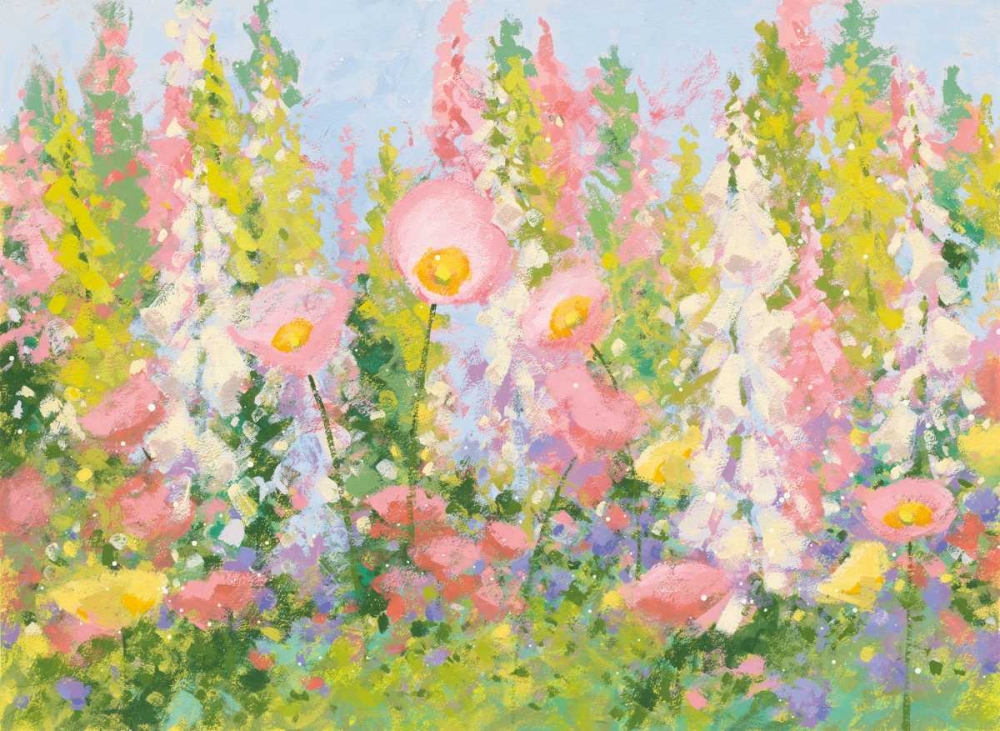 Wall Art Painting id:149172, Name: Garden Pastels I Blue Sky, Artist: Novak, Shirley