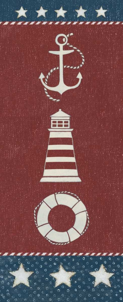 Art Print: Coastal Americana Panel I