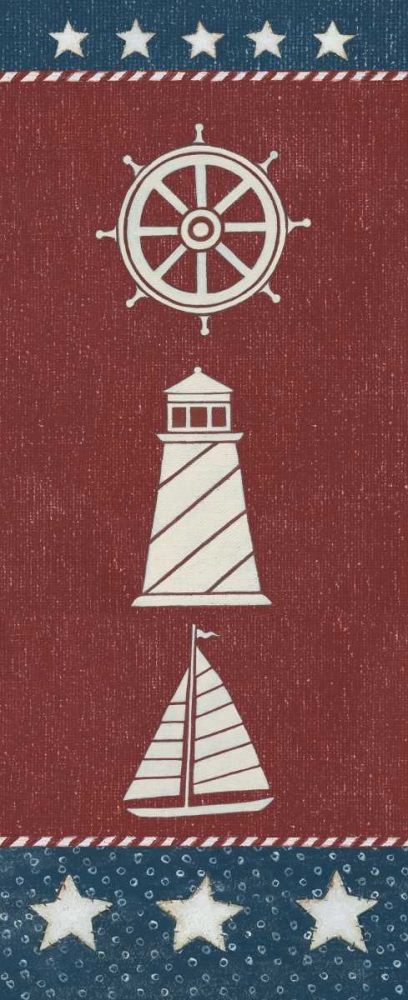 Art Print: Coastal Americana Panel II