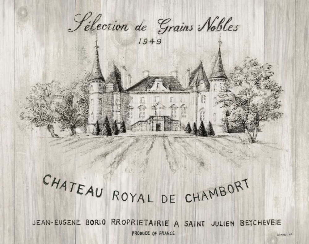 Art Print: Chateau Chambort on Wood