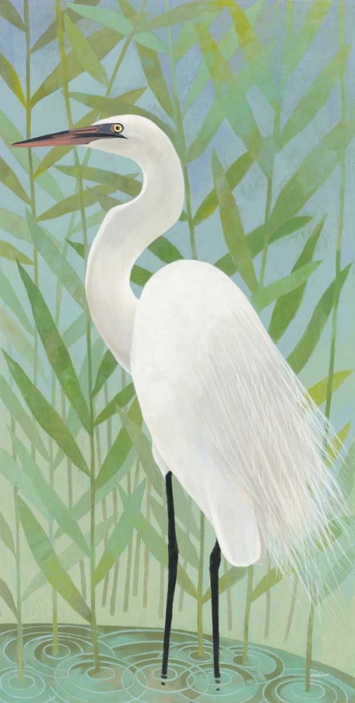 Wall Art Painting id:151528, Name: Egret by the Shore II, Artist: Lovell, Kathrine