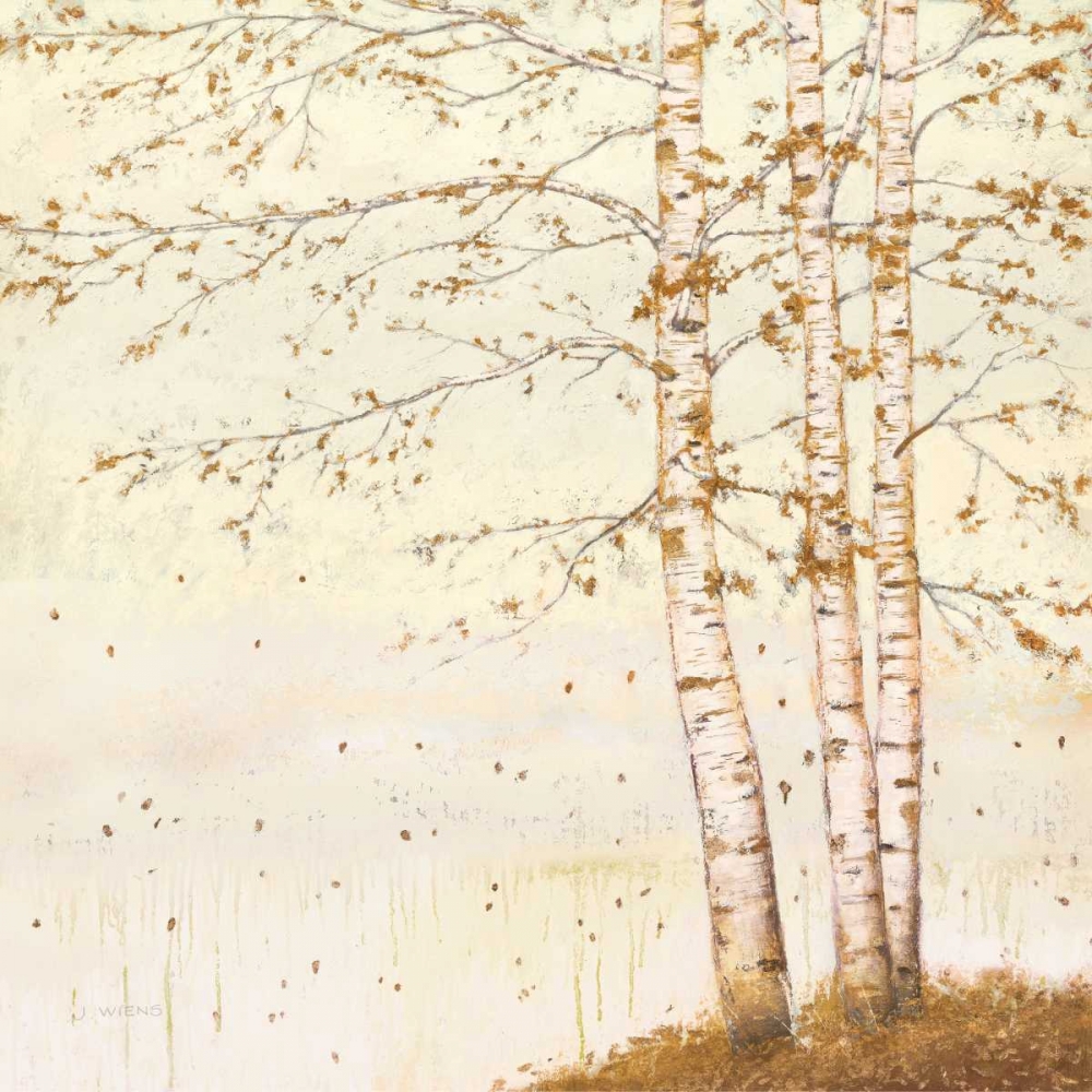 Wall Art Painting id:167058, Name: Golden Birch II Off White, Artist: Wiens, James