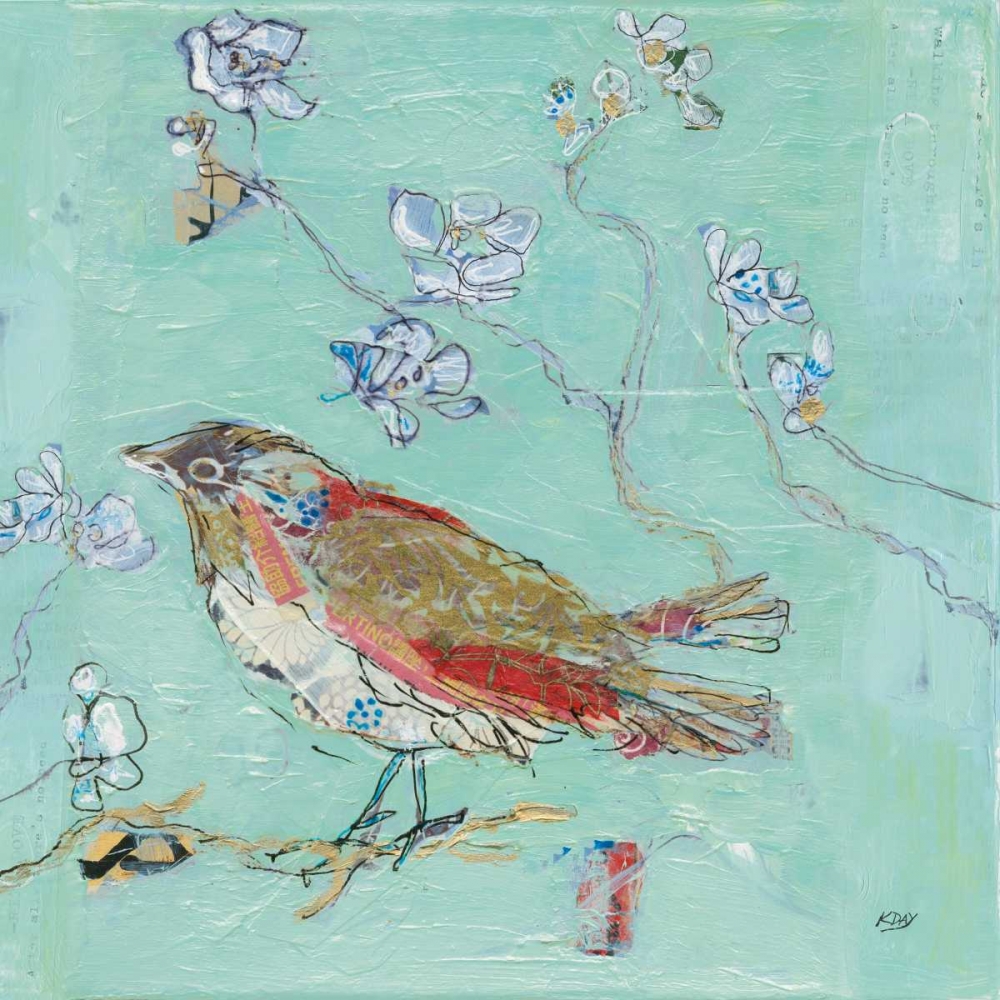 Wall Art Painting id:149831, Name: Aqua Bird, Artist: Day, Kellie