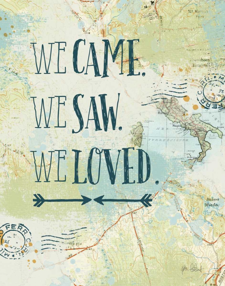 Wall Art Painting id:149938, Name: Map Sentiments III, Artist: Pertiet, Katie