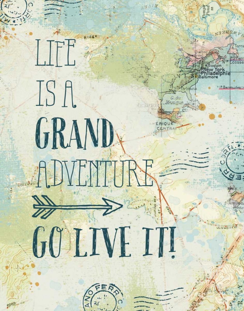 Wall Art Painting id:149937, Name: Map Sentiments IV, Artist: Pertiet, Katie