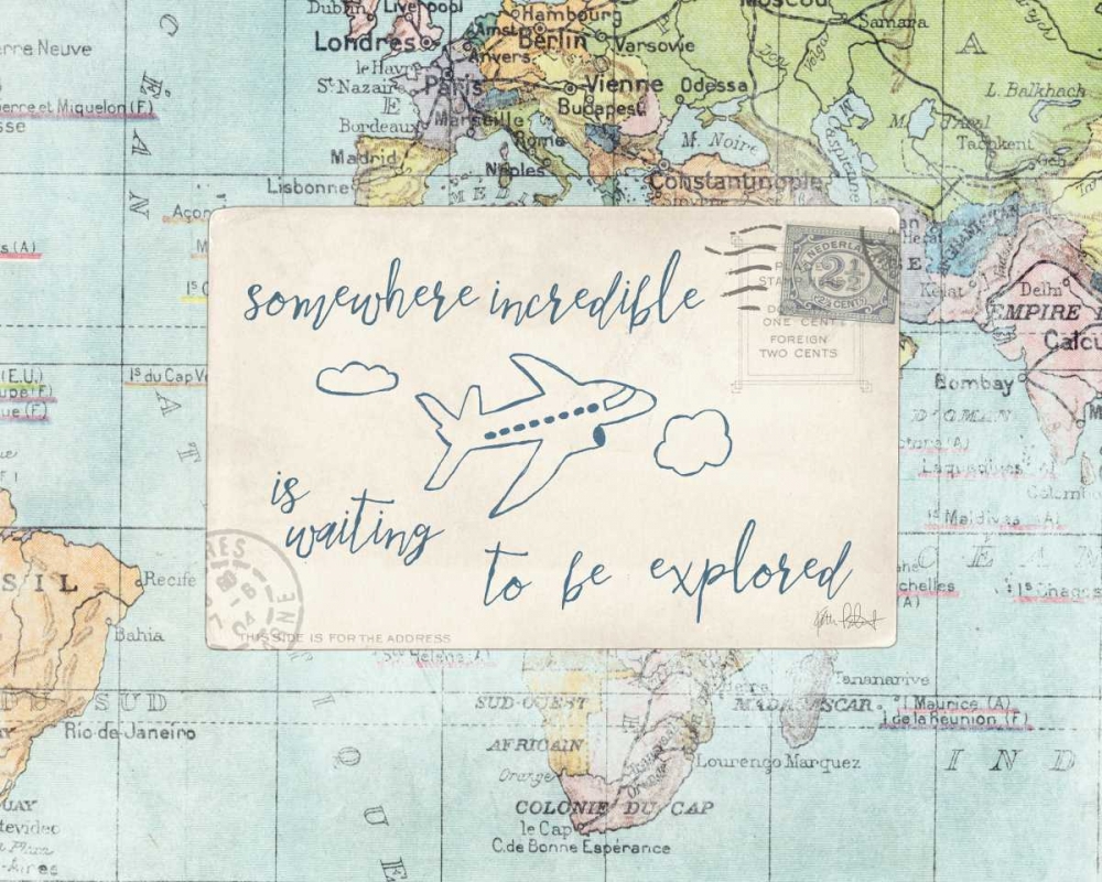 Wall Art Painting id:149876, Name: Travel Posts IV, Artist: Pertiet, Katie