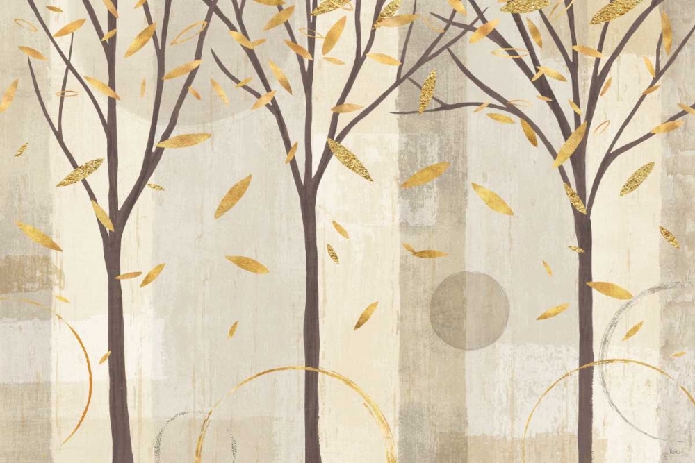 Wall Art Painting id:167056, Name: Watercolor Forest Gold II, Artist: Charron, Veronique