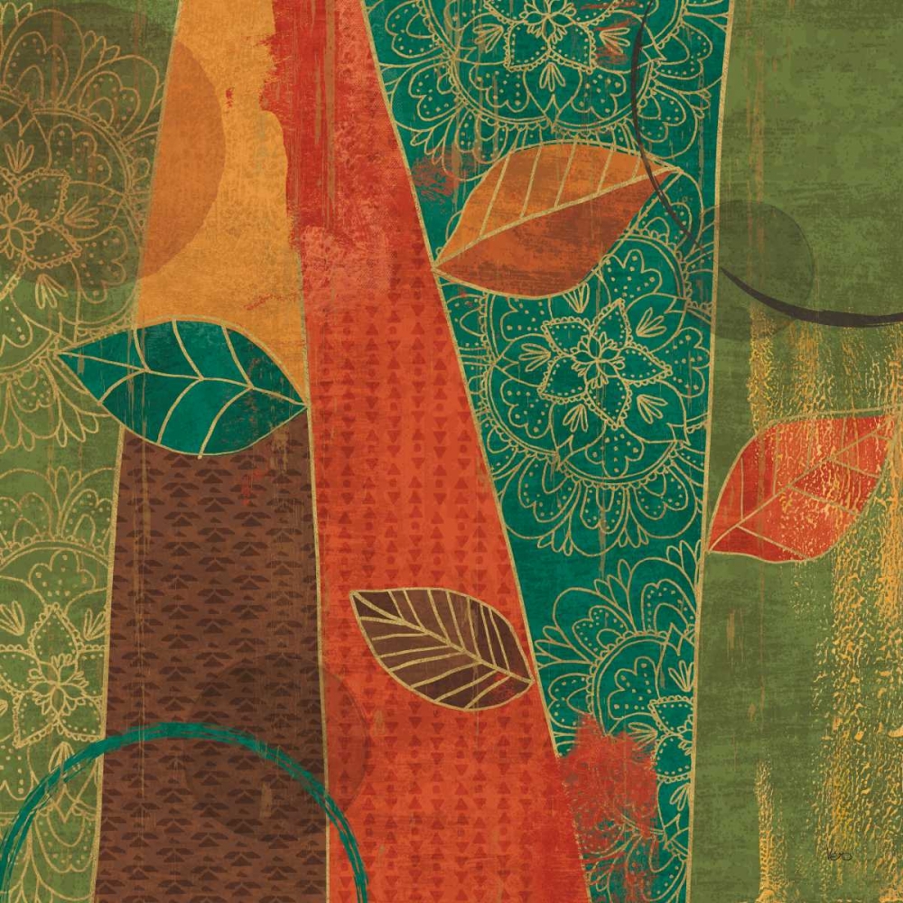 Wall Art Painting id:149867, Name: Bohemian Leaves II, Artist: Charron, Veronique