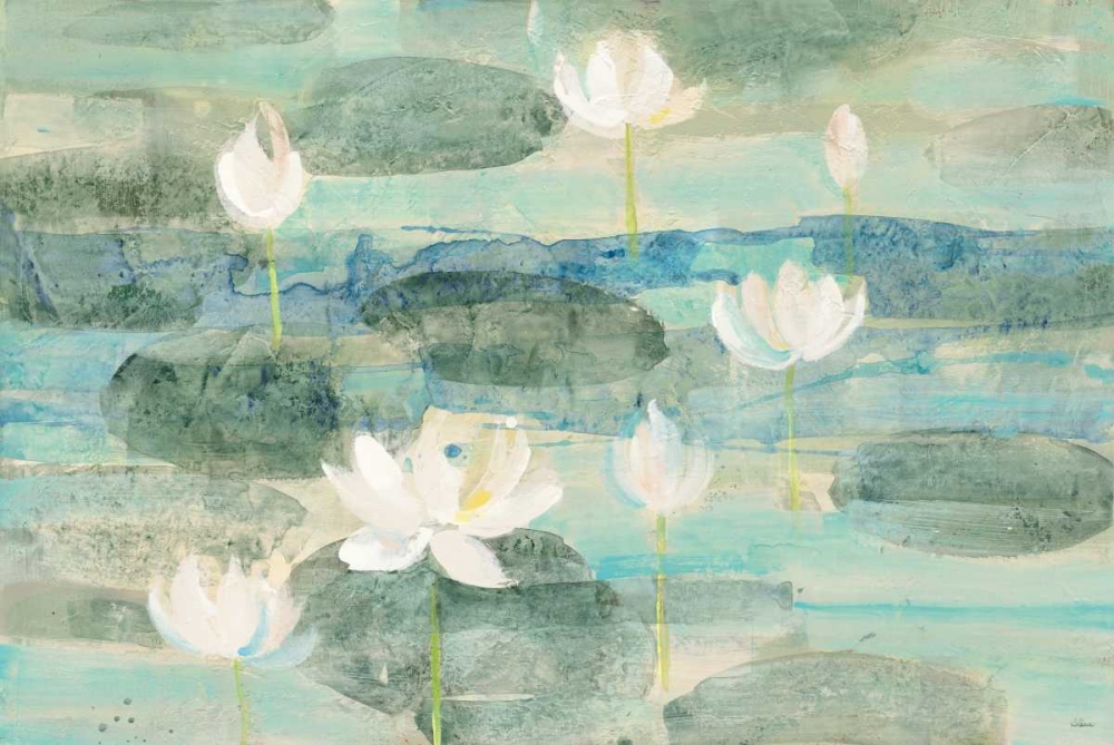 Wall art: Water Lilies Bright, by Hristova, Albena