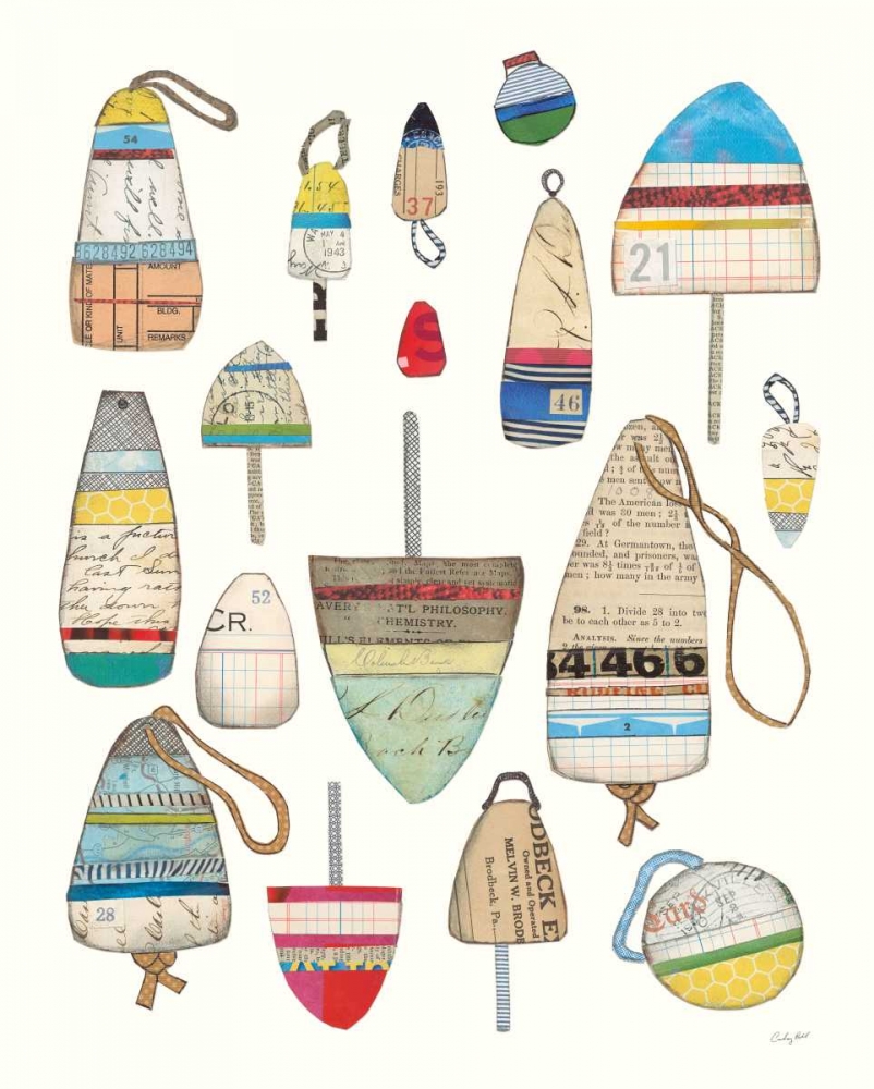 Art Print: Lobster Buoys on White