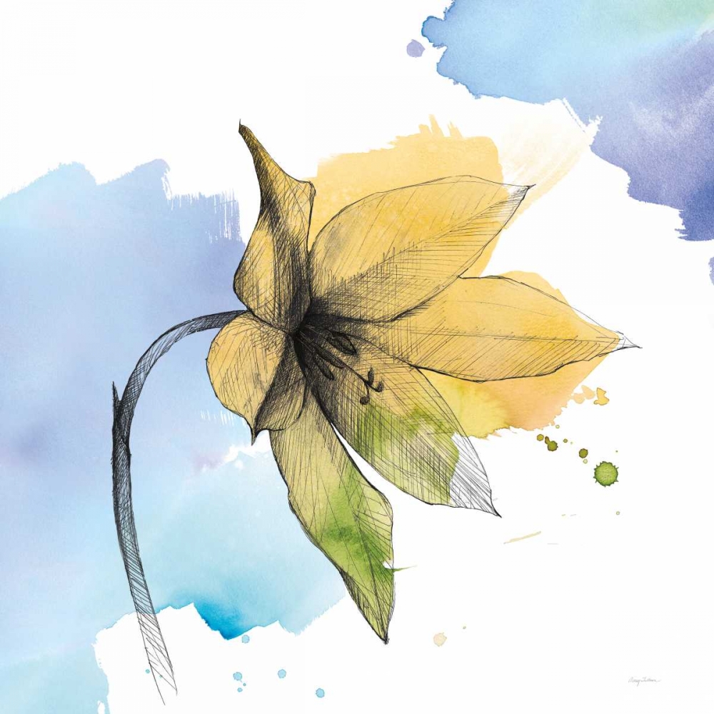 Wall Art Painting id:171916, Name: Watercolor Graphite Flower VIII, Artist: Tillmon, Avery
