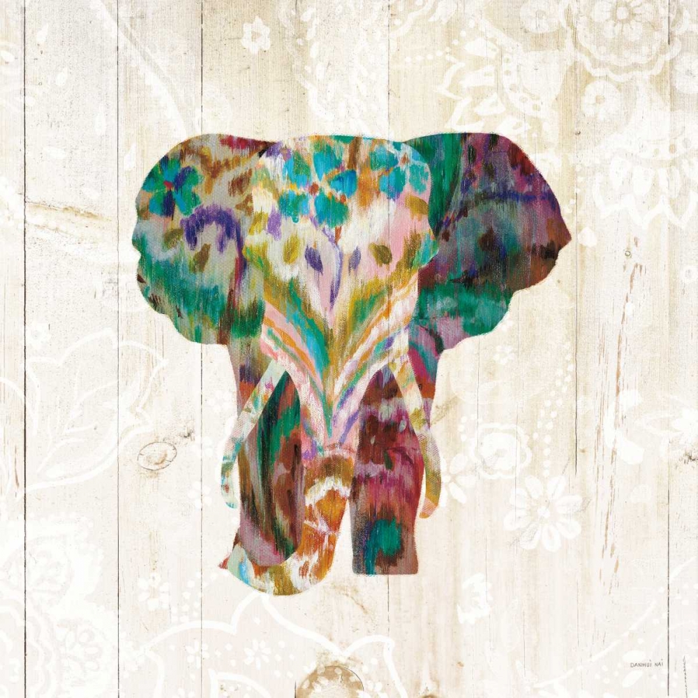 Wall Art Painting id:175000, Name: Boho Paisley Elephant III, Artist: Nai, Danhui