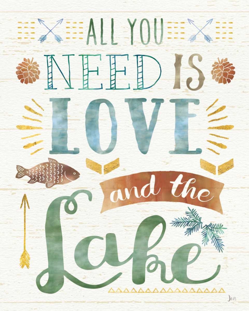 Art Print: Lake Love I