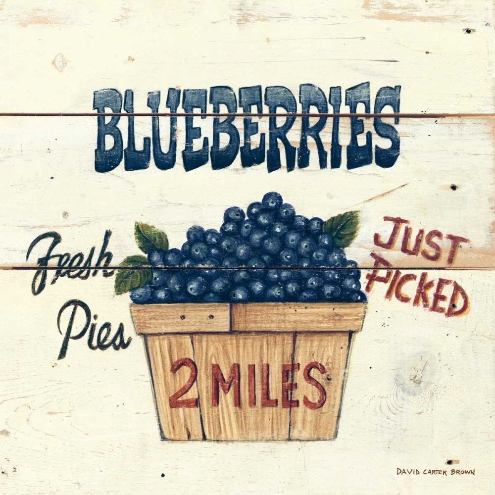 Art Print: Blueberries Just Picked