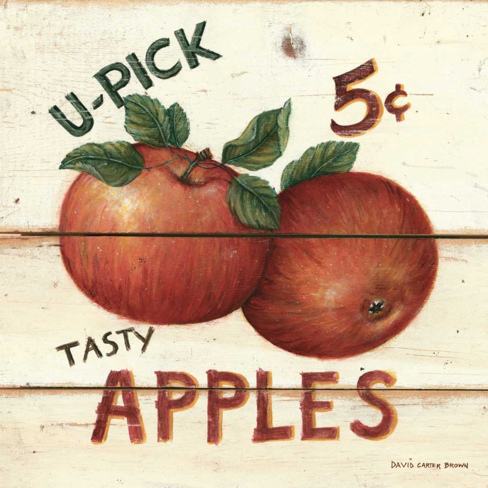 Wall Art Painting id:19116, Name: U-Pick Apples, Artist: Brown, David Carter