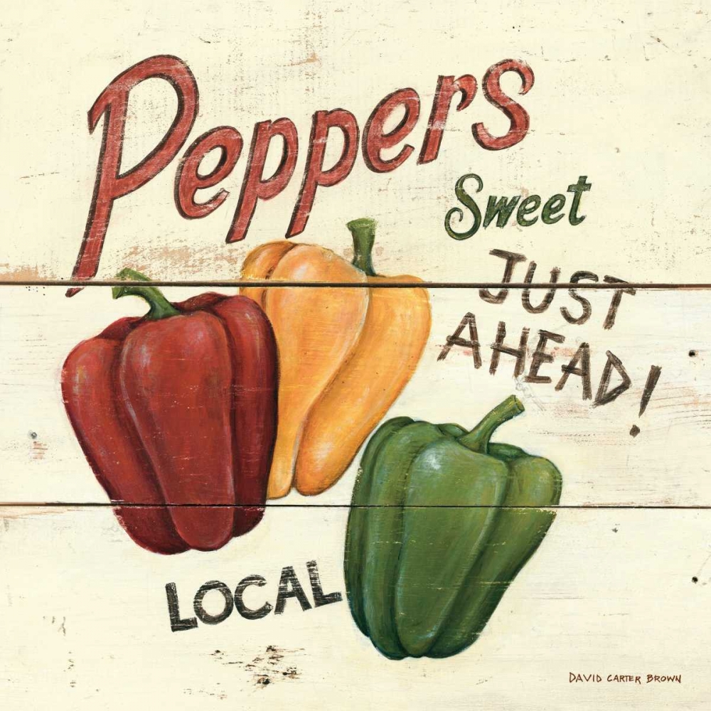 Wall Art Painting id:19047, Name: Sweet Peppers, Artist: Brown, David Carter