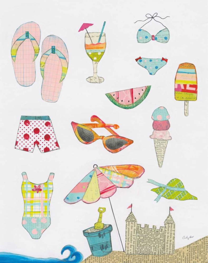 Art Print: At the Beach I v2