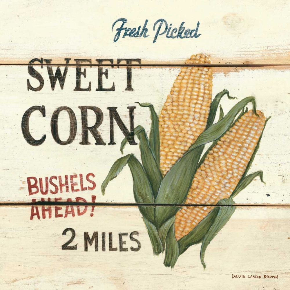 Wall Art Painting id:18396, Name: FreshPicked Sweet Corn, Artist: Brown, David Carter