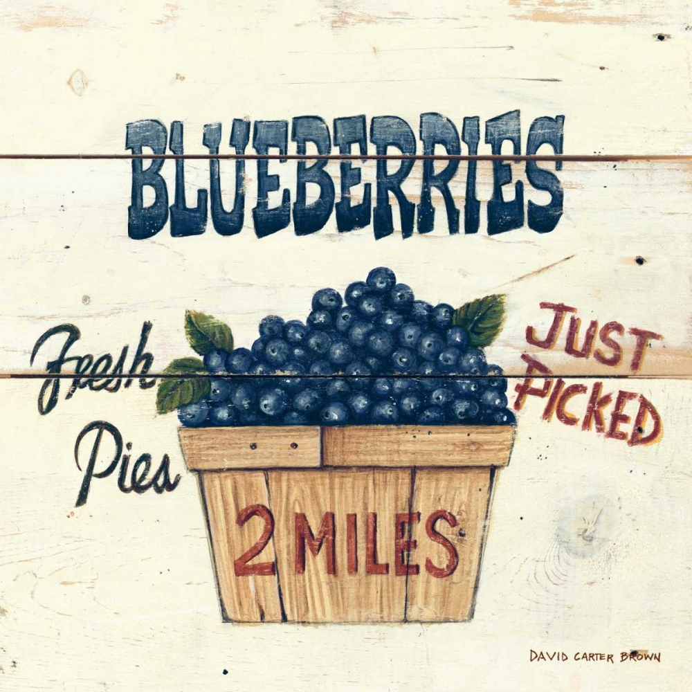 Art Print: Blueberries Just Picked