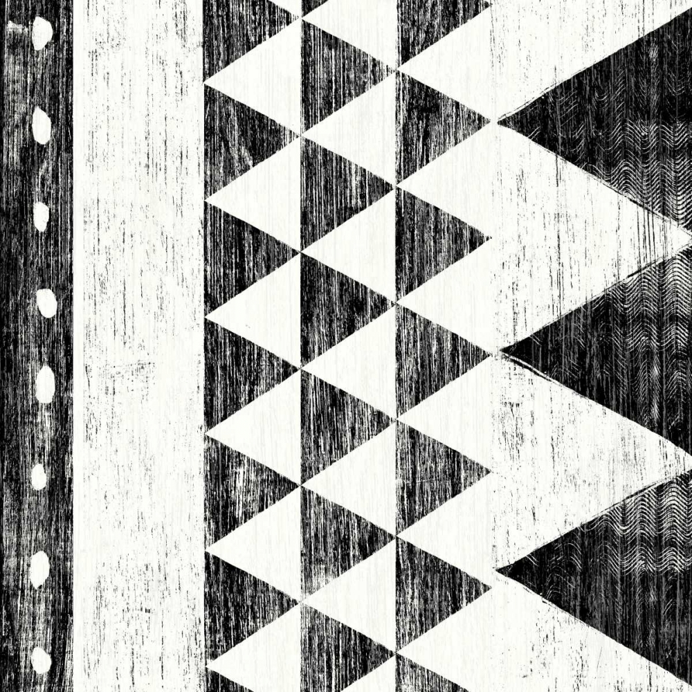 Art Print: Patterns of the Savanna I No Gray BW