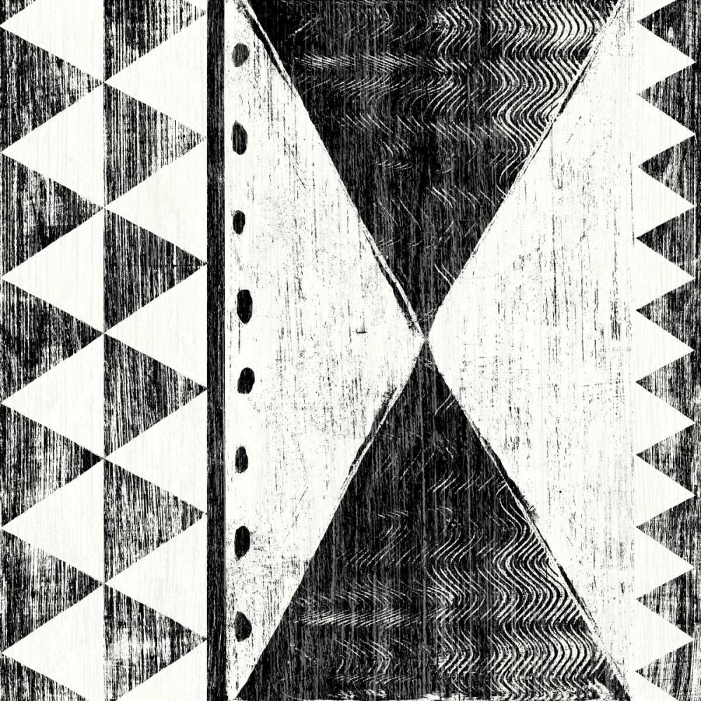 Art Print: Patterns of the Savanna II No Gray BW