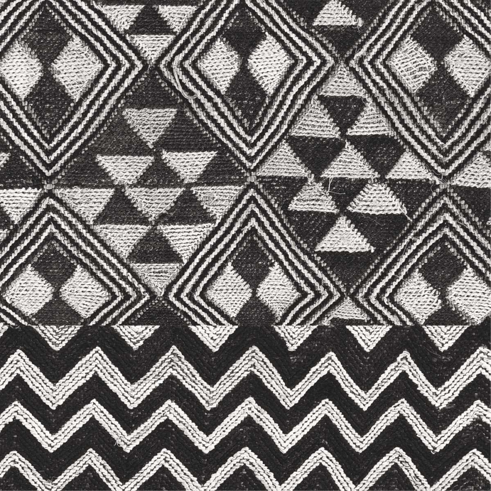 Art Print: Kuba Cloth Mat II Crop BW