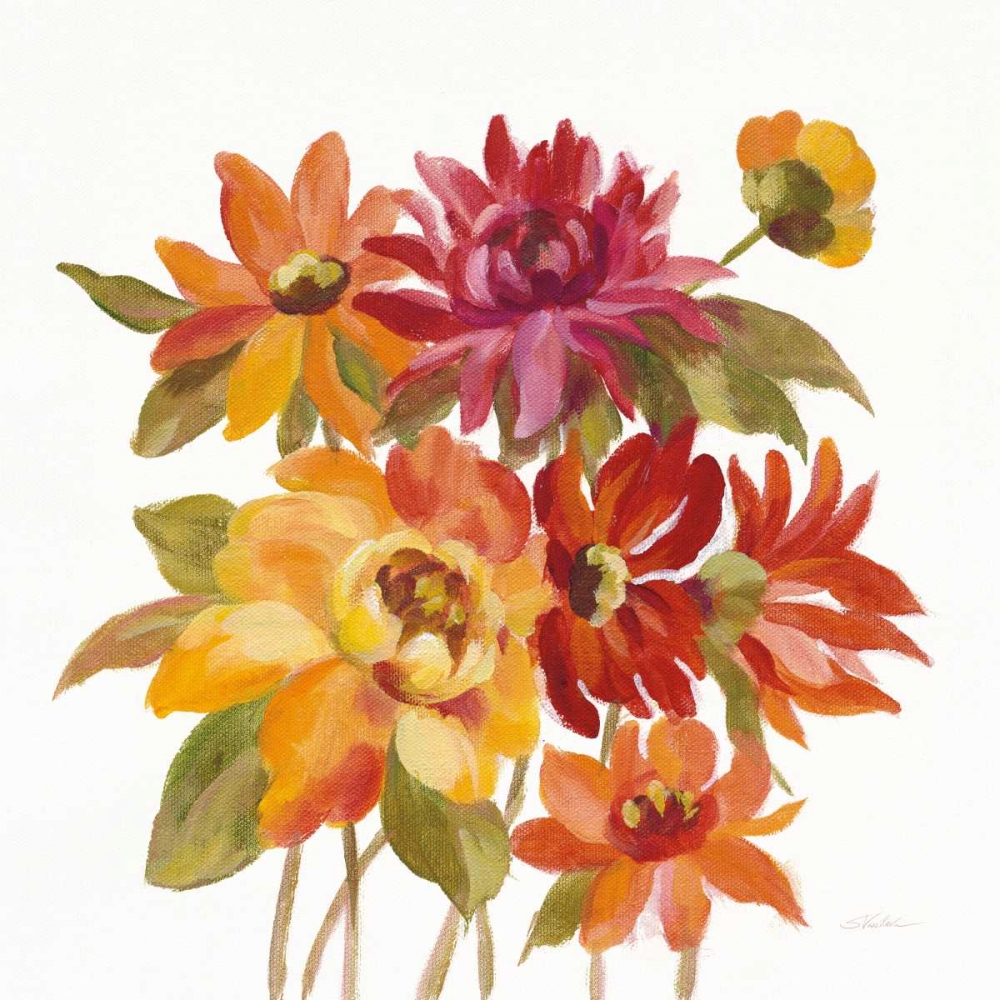 Art Print: English Garden I on White