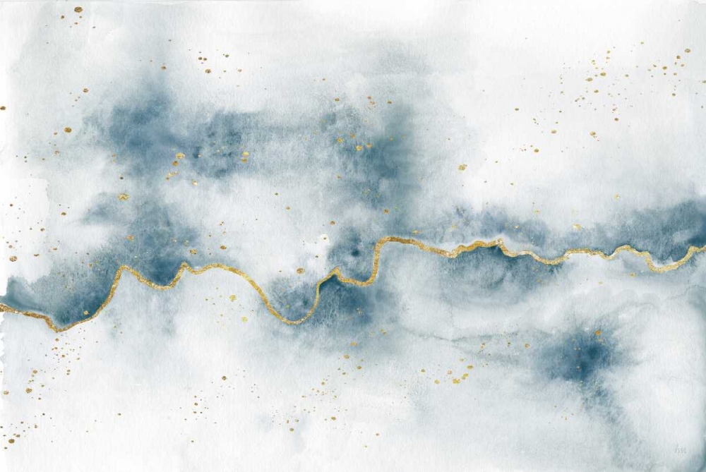 Wall Art Painting id:163487, Name: Flow with Gold, Artist: Marshall, Laura