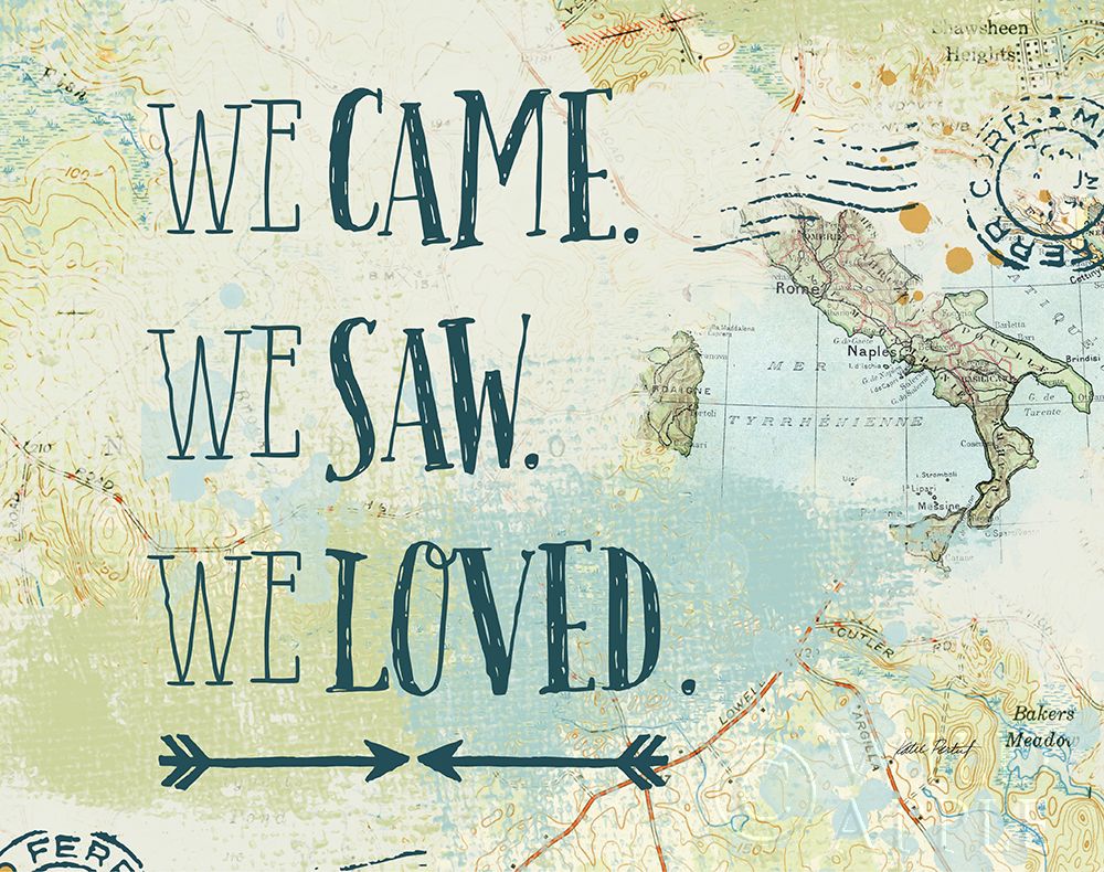 Wall Art Painting id:311361, Name: Map Sentiments III v2, Artist: Pertiet, Katie