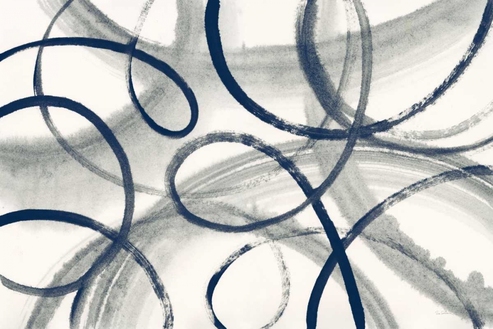 Art Print: Calligraphia with Navy