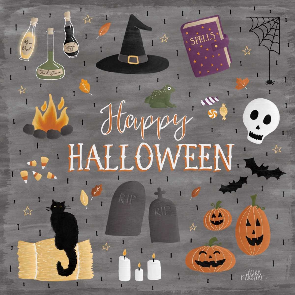 Wall Art Painting id:175130, Name: Haunted Halloween II, Artist: Marshall, Laura