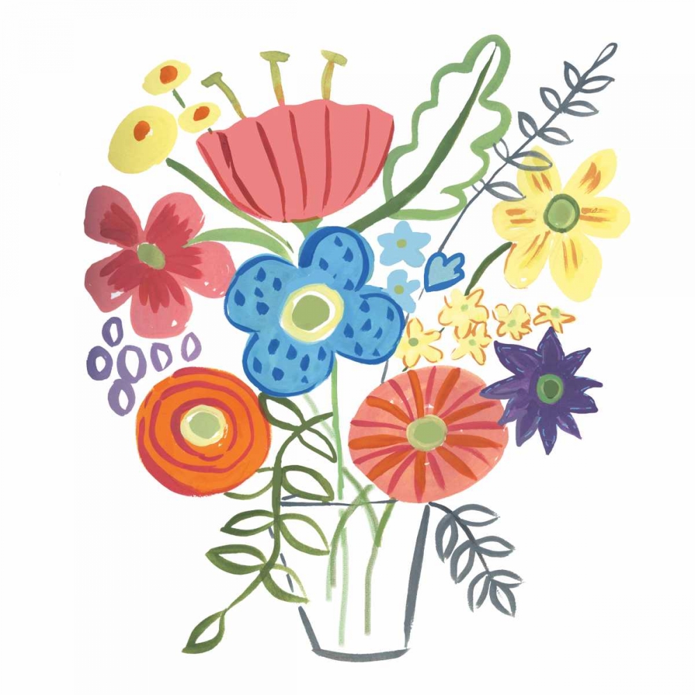 Wall Art Painting id:170817, Name: Floral Medley I, Artist: Zaman, Farida