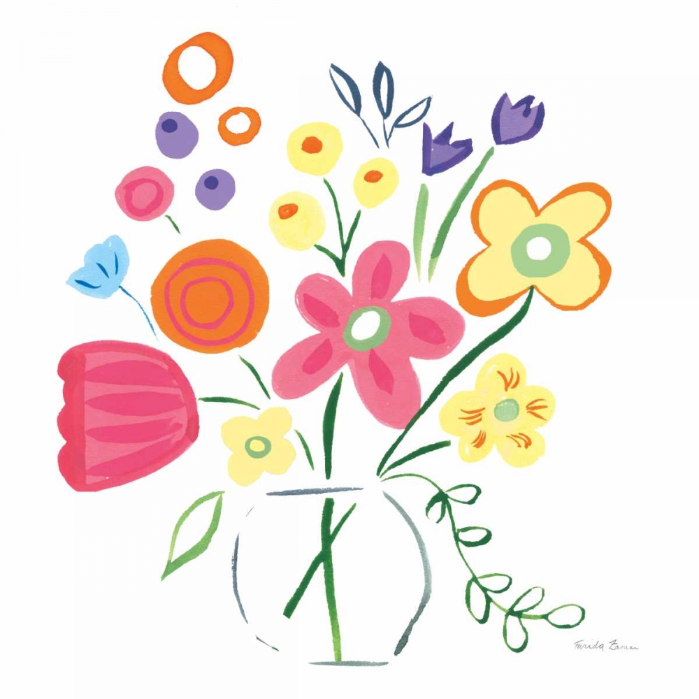 Wall Art Painting id:170814, Name: Floral Medley III, Artist: Zaman, Farida