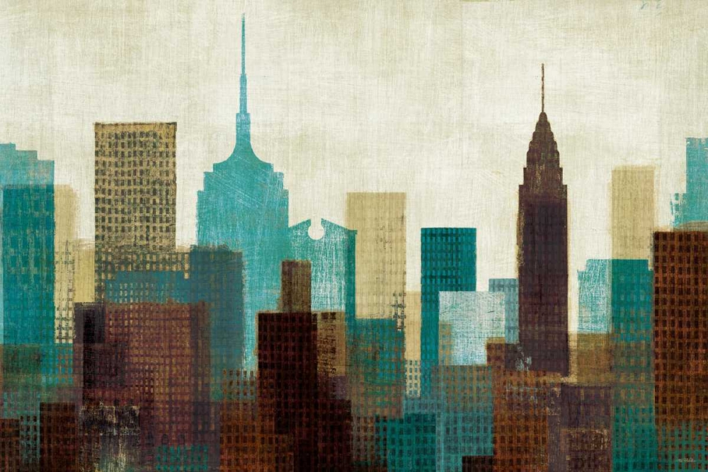 Wall art: Summer in the City I Blue, by Mullan, Michael