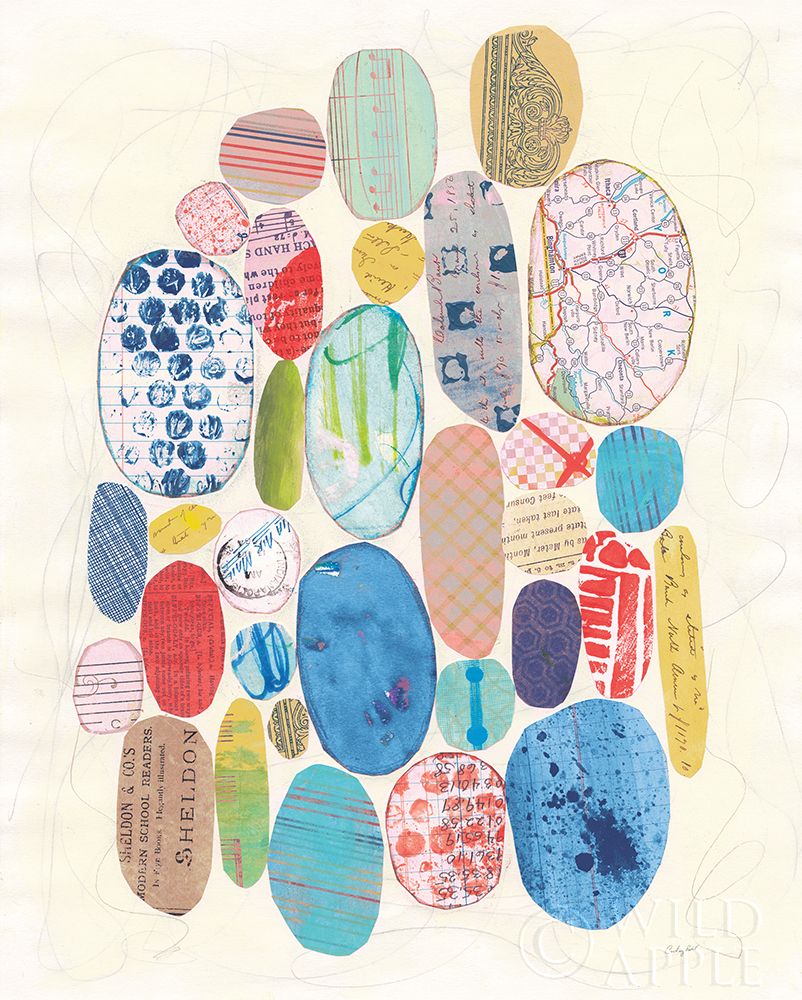 Art Print: Geometric Collage I Bright