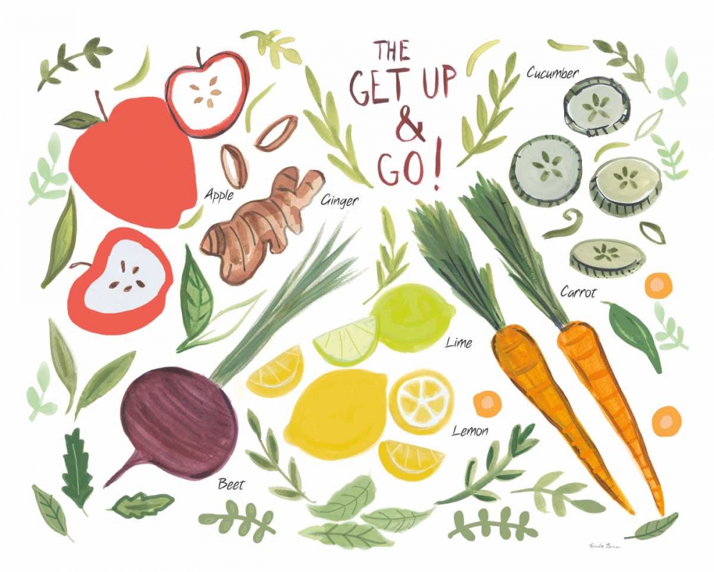 Wall Art Painting id:175309, Name: Fruity Smoothie I on White, Artist: Zaman, Farida