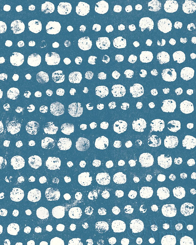 Art Print: Mark Making Tile Pattern II Light Blue Crop