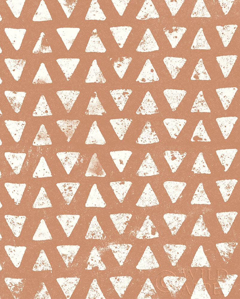 Art Print: Mark Making Tile Pattern IV Rust Crop
