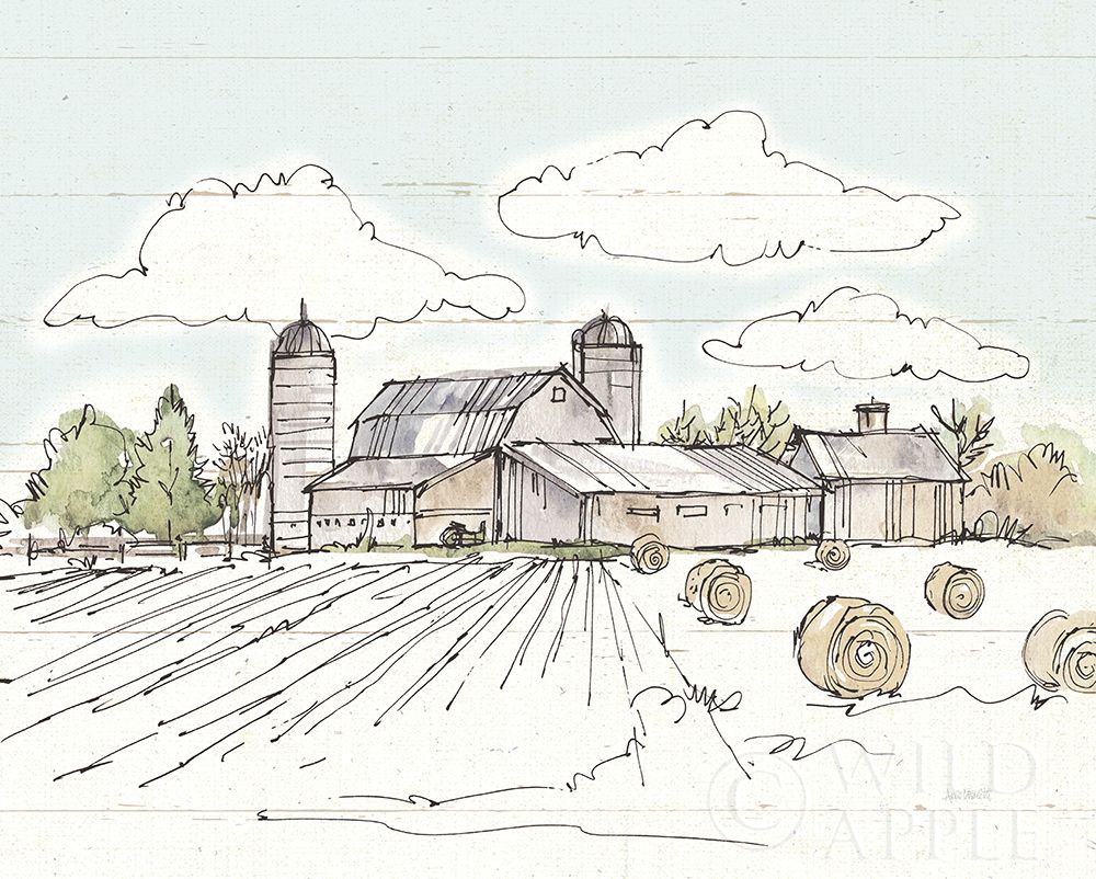 Art Print: Farm Memories II Shiplap