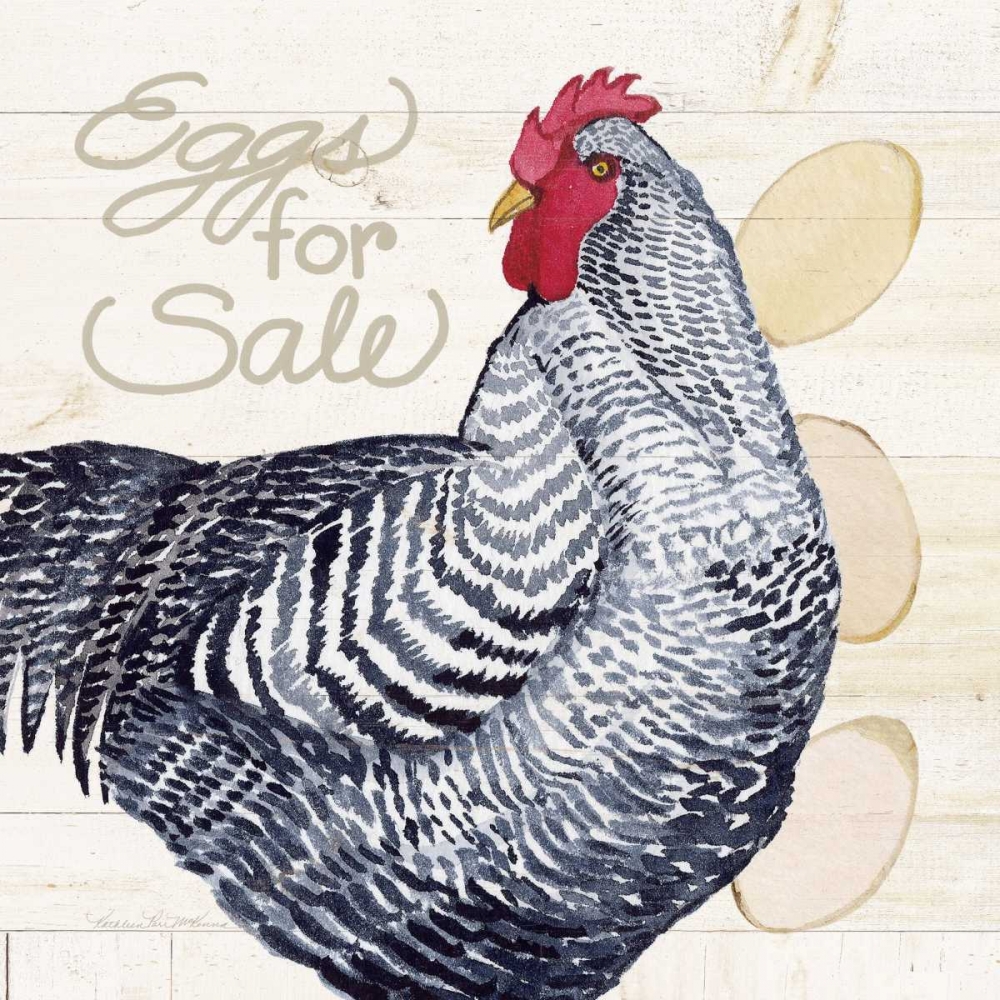 Art Print: Life on the Farm Chicken I