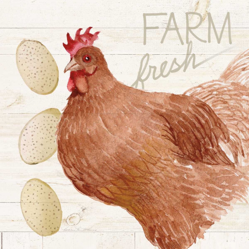 Art Print: Life on the Farm Chicken II