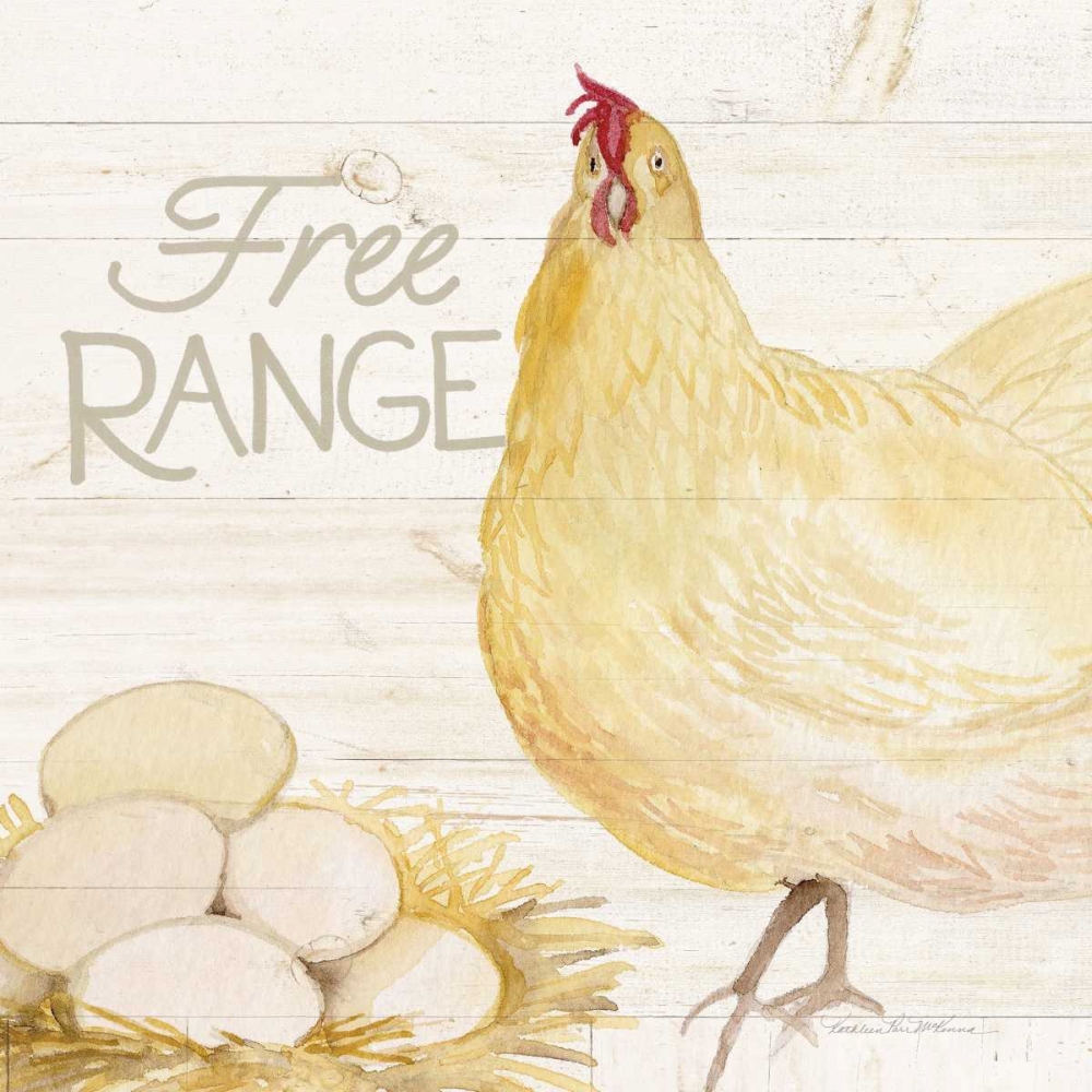 Art Print: Life on the Farm Chicken IV