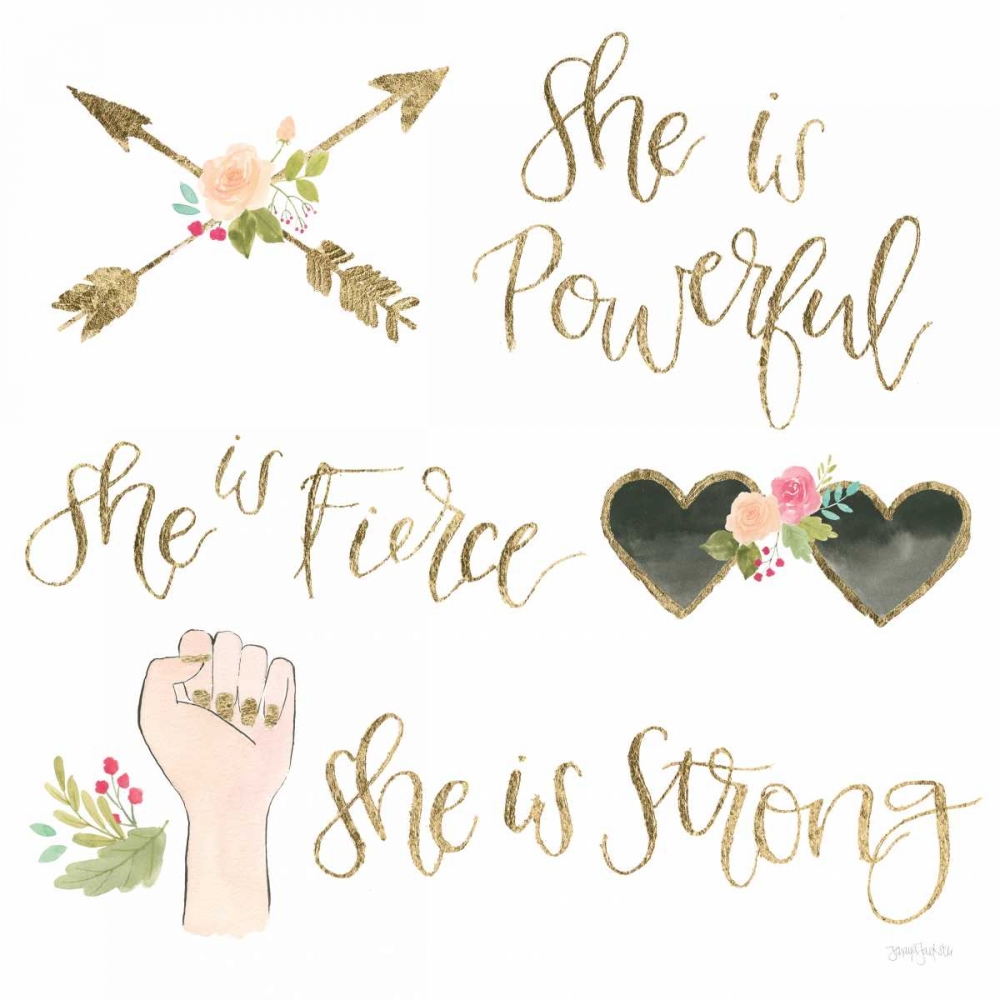 Wall Art Painting id:172040, Name: Girl Power IV, Artist: Jackson, Jenaya