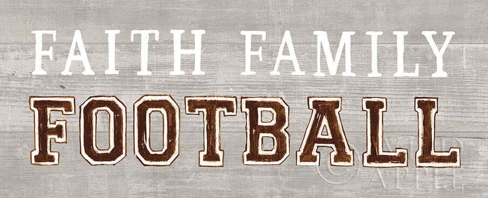 Art Print: Game Day III Faith Family Football